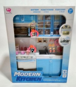 IŞIKLI SESLİ PİLLİ OYUNCAK MODERN MUTFAK SETİ