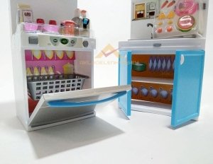 IŞIKLI SESLİ PİLLİ OYUNCAK MODERN MUTFAK SETİ