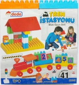 Kargo Dahil DEDE EĞİTİCİ OYUNCAK TREN İSTASYONU 41 PCS LEGO SETİ