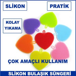 Silikon Bulaşık, Meyve, Sebze Yıkama Süngeri - Çok Amaçlı Kullanım - Pratik Mutfak Gereçleri