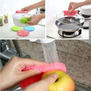 Silikon Bulaşık, Meyve, Sebze Yıkama Süngeri - Çok Amaçlı Kullanım - Pratik Mutfak Gereçleri