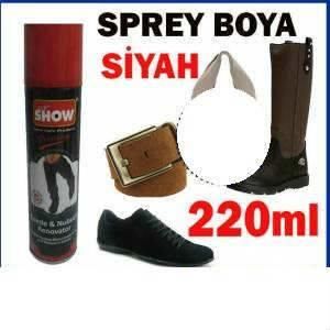 SİYAH RENK SÜET-NUBUK DERİ EŞYA SPREY BOYA