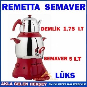 5L KAZANLI +1.75L DEMLİK PASLANMAZ ÇELİK BÜYÜK BOY ÇAY SEMAVERİ