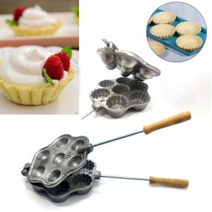 Alüminyum Döküm Sade Natural 7 Gözlü Tartolet Pasta Kek Kalıbı