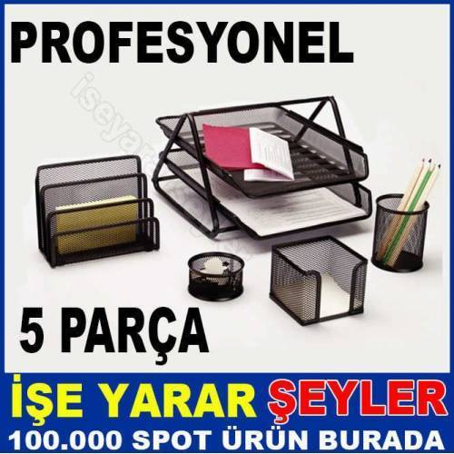 5 Parça Profesyonelmetal Perfore Ofis Seti