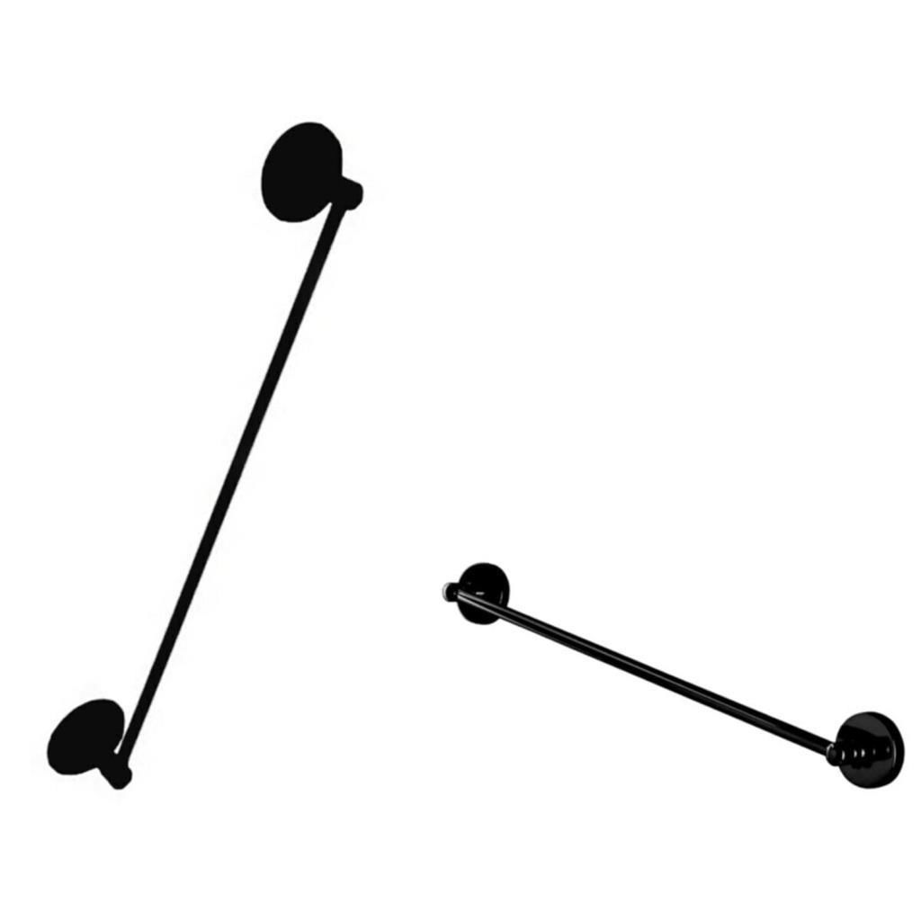 Dekoratif Mat Siyah Uzun Havluluk 38 cm Uzunluk  Paslanmaz Renk Atmaz