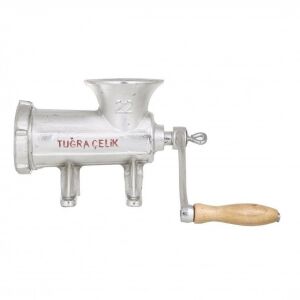 Tuğra Çelik Kollu Et Kıyma Makinesi Pik Döküm Metal Gövde - Manuel ev için kıyma makinesi