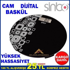 Ücretsiz Kargo SİNBO DESENLİ YUVARLAK CAM HASSAS DİJİTAL BASKÜL