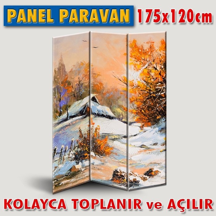 GÖRSELLİ KATLANIR PANEL BÖLME SİSTEMİ - MÜKEMMEL KIŞ SAHNESİ