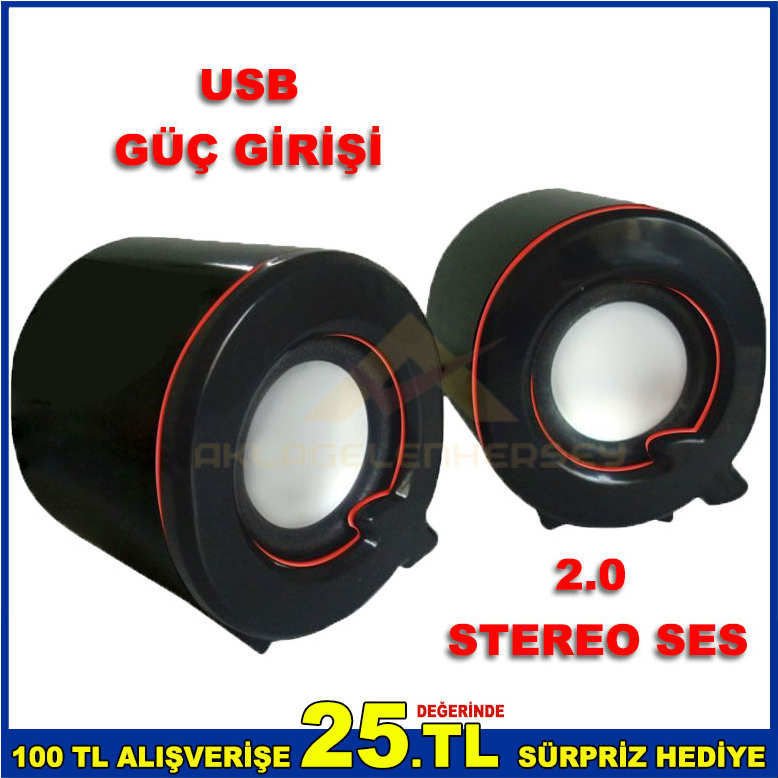 PC , MP3, DVD, MULTİMEDYA ÇALARLAR İLE UYUMLU MANYETİK KORUMALI 2.0 MULTİMEDYA SES SİSTEMİ
