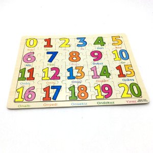 60 Parçadan Oluşan Sayıları Öğreten Ahşap Eğitici Çocuk Puzzle