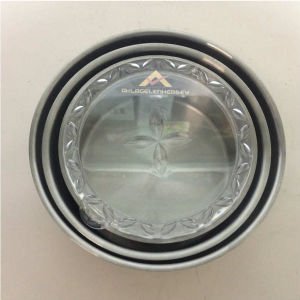 3lü SET PASLANMAZ ÇELİK SAKLAMA KABI SİLİKON CONTALI ŞEFFAF SIZDIRMAZ KAPAKLI 14cm-16cm-18cm ÇAPINDA