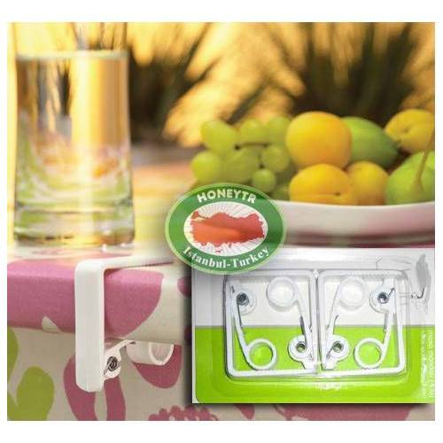 4 Adet Yaylı Masa Kıskacı, Masa Örtüsü Mandalı