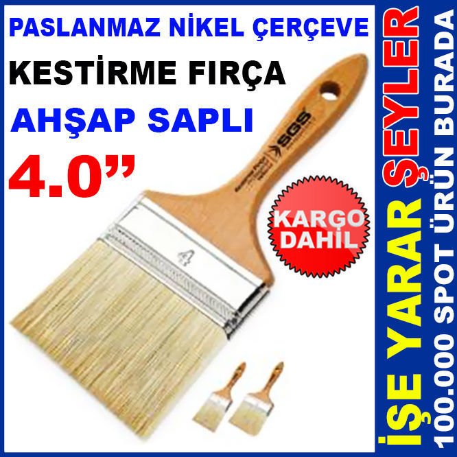 AHŞAP SAPLI PROFSYONL 4.0''BOY KESTİRME FIRÇA KD