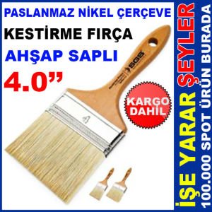 AHŞAP SAPLI PROFSYONL 4.0''BOY KESTİRME FIRÇA KD