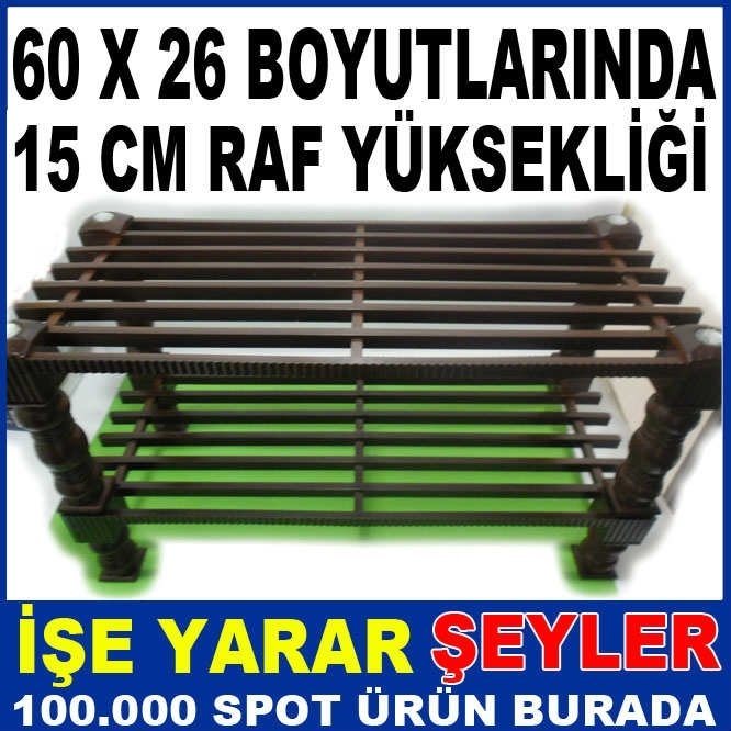 2 KATLI PORTATİF 60 CM GENİŞ AYAKKABILIK