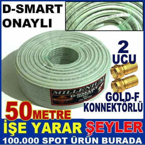 50 MT ORJİNAL D-SMART ONAYLI HAZIR ANTEN KABLOSU