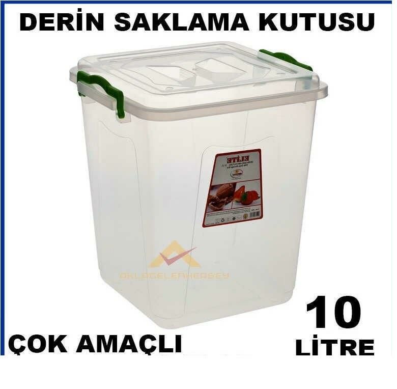 ÇOK AMAÇLI KAPAKLI DERİN SAKLAMA KUTUSU 10 LİTRE