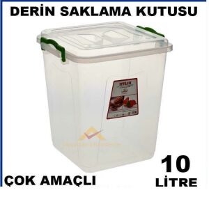 ÇOK AMAÇLI KAPAKLI DERİN SAKLAMA KUTUSU 10 LİTRE