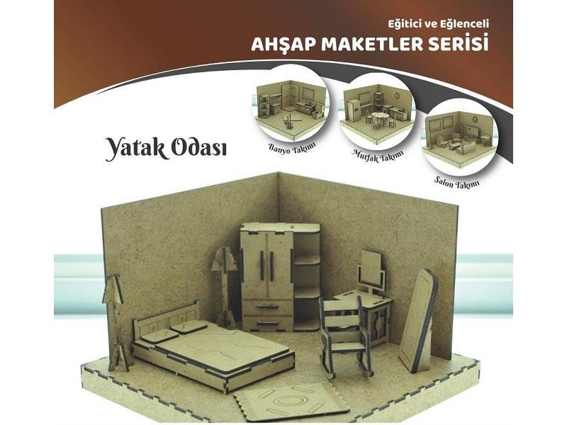 Eğitici ve Öğretici Sökülüp Takılabilen Ahşap Yatak Odası Takımı