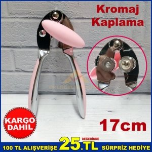 17cm Çelik Kromaj Kaplama Çevirmeli Konserve Kapağı Açacağı