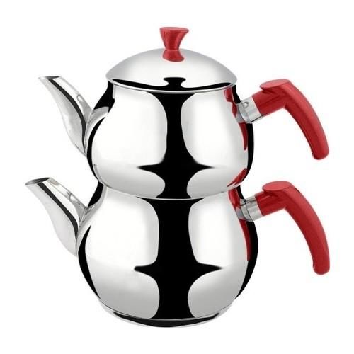 Çaydanlık Takımı Küre Model Paslanmaz Çelik Mini Boy Çaydanlık