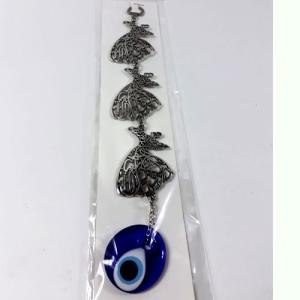 Nazarlık 3 Semazen İşlemeli Duvar Süsü 32 Cm 925 Gümüş kaplama