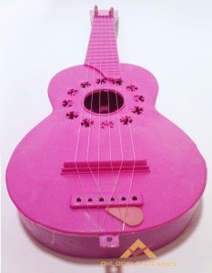 Ücretsiz Kargo 6 TELLİ 50CM ÇOCUK OYUNCAK İSPANYOL GİTARI PEMBE