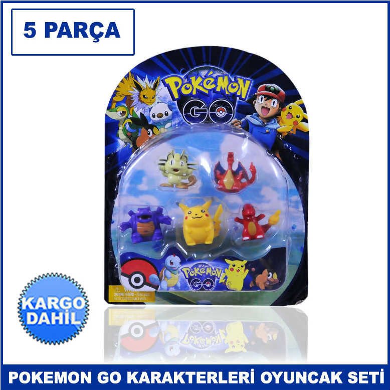 5 Parça Pokemon Go Karakterleri Oyuncak Seti Kaliteli ve Dayanıklı