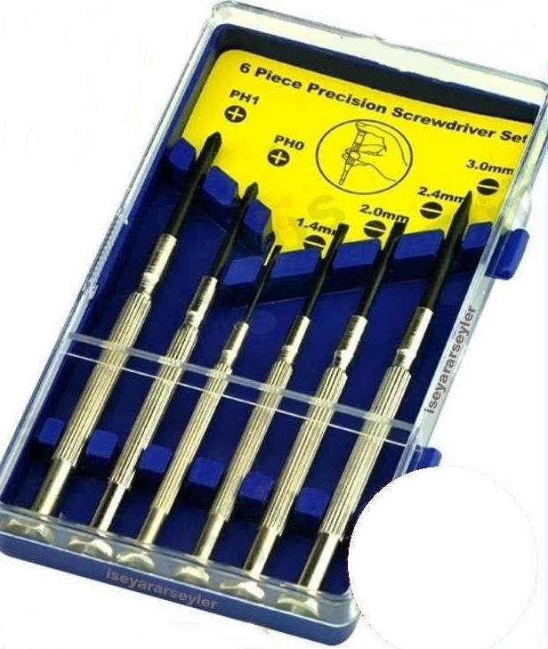 6 Parça Elektronik Saatçi Mikro Tornavida Seti