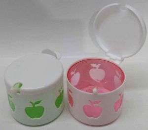 Qlux Plastik Elma Dekorlu Şekerlik D-1