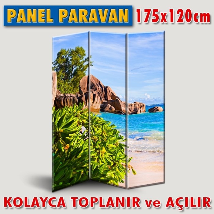 GÖRSELLİ KATLANIR PANEL BÖLME SİSTEMİ - GÜNEŞ, KUM, DENİZ