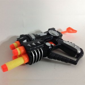 Sünger Mermi Atan Tabanca Zararsız ,Güvenli Dart Tabanca 4 Mermi ve Mermi Hazneli Eğlenceli Silah