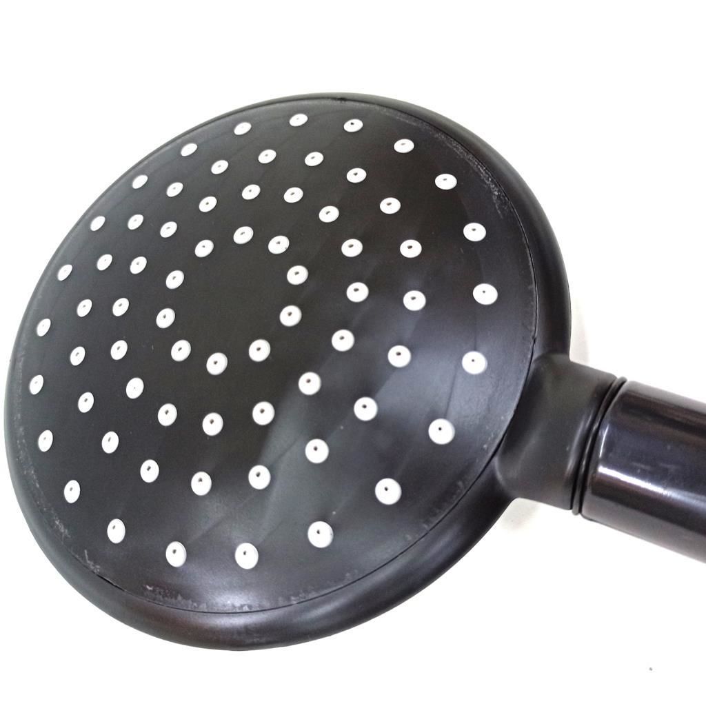 Mat Siyah Fonksiyonsuz Yuvarlak El Duşu Fıskiye 15 cm Çap, 14 cm Sap Uzunluğu