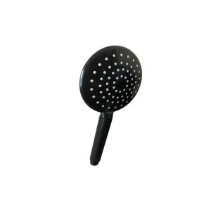 Mat Siyah Fonksiyonsuz Yuvarlak El Duşu Fıskiye 15 cm Çap, 14 cm Sap Uzunluğu