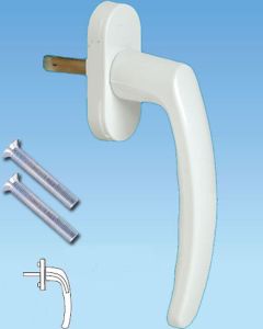 1 Adet Ömür Boyu Garantili Beyaz PVC Doğrama Pencere Kolu Demir