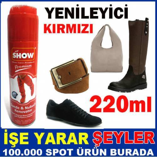 Kırmızı Renk Süet-Nubuk Deri Yenileyici Sprey