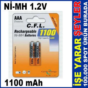 CFL 1100 mAh Nİ-MH 1.2v ŞARJLI İNCE KALEM PİL