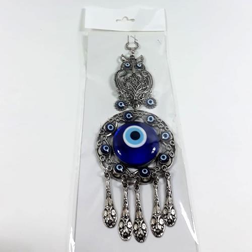 Nazarlık Baykuş İşlemeli Duvar Süsü 22 Cm 925 Gümüş kaplama