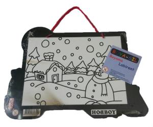 Nostalji Kara Tahta Sitili Ön Yüzü Ahşap Yazı Tahtası Arka Yüzü Boyama Aktivitesi