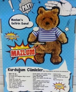 Vurulduğunda 25 Eğlenceli Sesli Oyuncak Mazlum Peluş Ayıcık