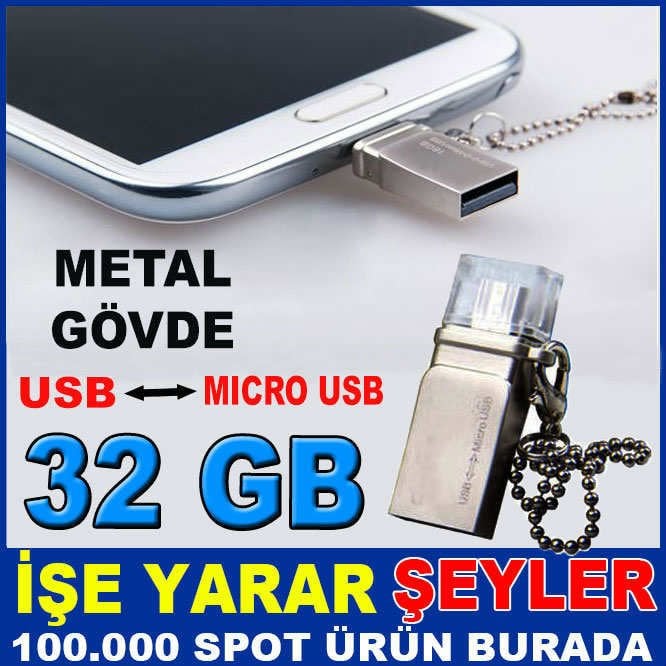 32 GB ANDROİD İÇİN OTG MİCRO USB FLASH BELLEK