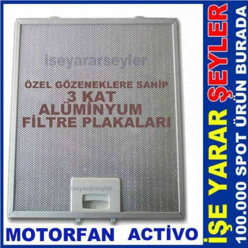 Motorfan Activo Davlumbaz Filtresi, Alüminyum Üniversal Kartuş Filtre,Mutfak Davlumbazı Kaset Filtre