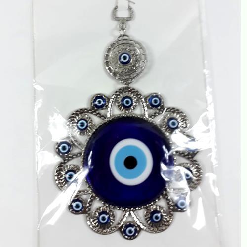 Nazarlık Çiçek İşlemeli Duvar Süsü 21 Cm 925 Gümüş kaplama