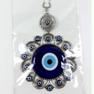 Nazarlık Çiçek İşlemeli Duvar Süsü 21 Cm 925 Gümüş kaplama