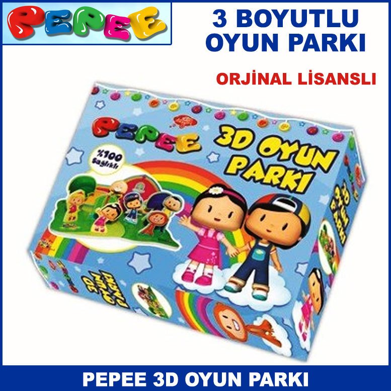 Pepee 3D Oyun Parkı Orjinal Lisanslı Yüzde Yüz Sağlıklı 3 Boyutlu
