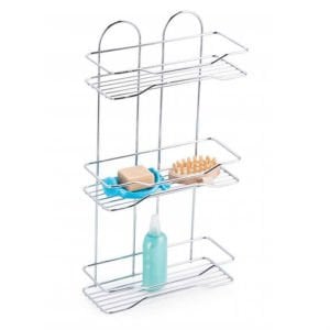 1. Kalite 3 Katlı Krom Kaplama Banyo Rafı - Şampuanlık - Çok Amaçlı Paslanmaz Çelik 3'lü Raf -552