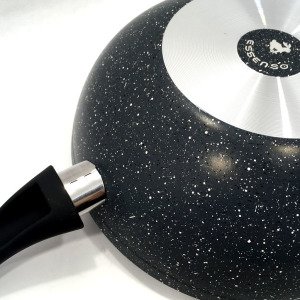 Döküm Granit Wok Tava 28cm Çizilmez Profesyonel Aşçı Tavası