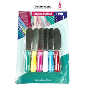 6Lı Rengarenk Saplı Paslanmaz Mini Tereyağ Bıçak Seti