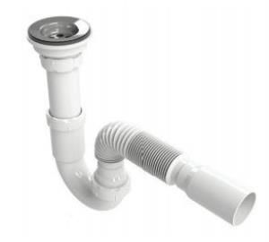 Antistatik Körüklü Lüx Rekorlu Lavabo Sifonu ve Adaptörü